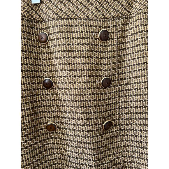 LOFT Tweed Mod Mini Skirt Brown Yellow 6 - Picture 2 of 4